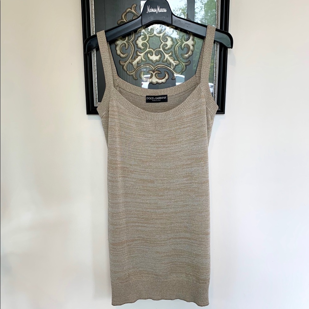 DOLCE & GABBANA | Mixed Metallic Knit Dress